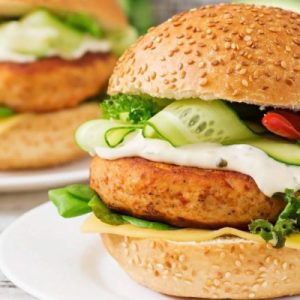 Biriyani fish burger